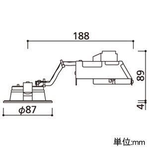 OD361404BCR (オーデリック)｜ダウンライト φ75｜住宅用照明器具｜電材