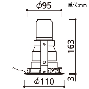 XD403424 (オーデリック)｜軒下用ダウンライト｜業務用照明器具｜電材