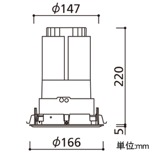 XD404036H (オーデリック)｜軒下用ダウンライト｜業務用照明器具｜電材