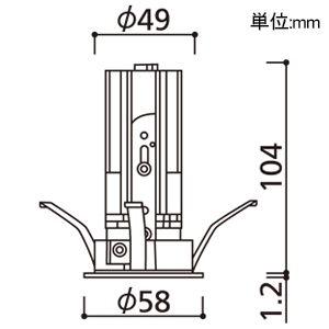 XD605109 (オーデリック)｜軒下用ダウンライト｜業務用照明器具｜電材