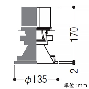 XD253518BM (コイズミ照明)｜ベースダウンライト φ125｜業務用照明器具