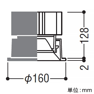 コイズミ照明 LEDベースダウンライト 浅型 4500・5500lmクラス HID100W相当 埋込穴φ150mm 配光角35° 温白色 シルバーコーン 電源別売 LEDベースダウンライト 浅型 4500・5500lmクラス HID100W相当 埋込穴φ150mm 配光角35° 温白色 シルバーコーン 電源別売 XD151503WM 画像2