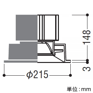 コイズミ照明 LEDベースダウンライト 浅型 7500・9000・10000lmクラス HID150W相当 埋込穴φ200mm 配光角40° 白色 電源別売 LEDベースダウンライト 浅型 7500・9000・10000lmクラス HID150W相当 埋込穴φ200mm 配光角40° 白色 電源別売 XD159501WW 画像2