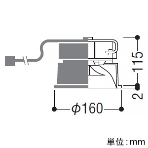 コイズミ照明 LEDベースダウンライト 1500・2000lmクラス HID35W・FHT32W〜42W相当 埋込穴φ150mm 温白色 電源別売 LEDベースダウンライト 1500・2000lmクラス HID35W・FHT32W〜42W相当 埋込穴φ150mm 温白色 電源別売 XD92562 画像2