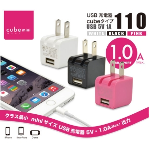 日本トラストテクノロジー 【生産完了品】USB充電器 Cube110 (ブラック) USB充電器 Cube110 (ブラック) CUBEAC110BK 画像2