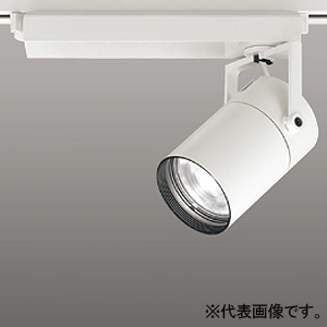 LEDスポットライト プラグタイプ レンズタイプ C3000 CDM-T70Wクラス LED一体型 白色 非調光タイプ ワイド配光 電源装置付属  レール取付専用 オフホワイト XS511113