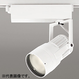 LEDスポットライト プラグタイプ 高彩色タイプ 反射板タイプ C1950 CDM-T35Wクラス LED一体型 電球色 非調光タイプ ワイド配光  電源装置付属 レール取付専用 オフホワイト XS412117H