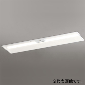 オーデリック 非常用照明器具 ≪LED-LINE≫ LEDベースライト 階段通路誘導灯兼用型 R15 クラス2 埋込型 40形 下面開放型(幅300mm) 5200lmタイプ Hf32W定格出力×2灯相当 LEDユニット型 電球色 非調光タイプ XR507011R4E