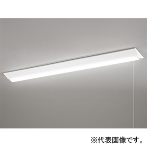 オーデリック LEDベースライト ≪LED-LINE≫ R15 クラス2 直付型 40形 逆富士型(幅230mm) 6900lmタイプ Hf32W高出力×2灯相当 LEDユニット型 昼光色 非調光タイプ プルスイッチ付 XL501105R6A