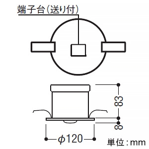 LED非常灯 埋込型 M形 低天井用(〜3m) 非常用ハロゲン13W相当 埋込穴φ100mm 自己点検機能付 昼白色 ブラック AR50620