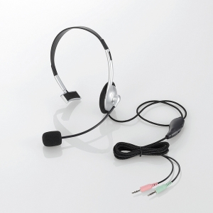 ELECOM 【在庫限り】ヘッドセット 片耳小型オーバーヘッドタイプ HSHP21SV