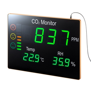 サンワサプライ CO2二酸化炭素パネルモニター 温度測定 湿度測定 壁掛けタイプ CHE-C2