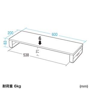 サンワサプライ モニタースタンド 液晶スタンド USBハブ付 3ポート ホワイト モニタースタンド 液晶スタンド USBハブ付 3ポート ホワイト MR-LC201HWN 画像2