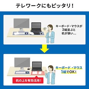 サンワサプライ キーボード マウス用パソコン切替器 USBキーボード USBマウス キーボード マウス用パソコン切替器 USBキーボード USBマウス SW-KM2UU 画像3