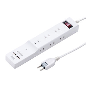 サンワサプライ USB充電機能付き便利タップ 合計出力3.4A対応 スマホとタブレット同時に充電が可能 9個口 TAP-B103U-2WN