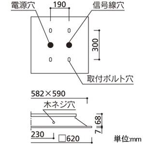 LED角型ベースライト ≪LED-SQUARE≫ R15 クラス2 埋込型 スタンダードタイプ ルーバー無 FHP45W×3灯相当 LEDユニット型  電球色 LC調光(PWM) XD466002R4E