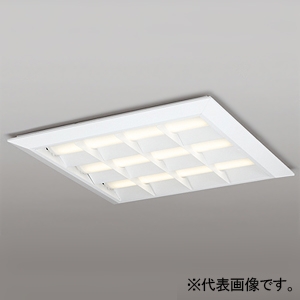 オーデリック LED角型ベースライト ≪LED-SQUARE≫ 直付・埋込兼用型 Cチャンネル回避型 省電力タイプ ルーバー付 FHP45W×3灯相当 LEDユニット型 電球色 非調光タイプ XL501052P1E