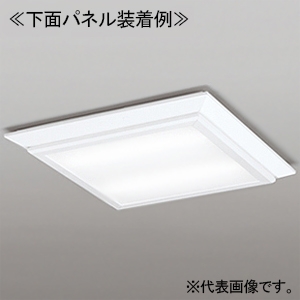 LED角型ベースライト ≪LED-SQUARE≫ 直付・埋込兼用型 Cチャンネル回避型 省電力タイプ ルーバー無 FHP32W×3灯相当  LEDユニット型 温白色 非調光タイプ XL501016P1D