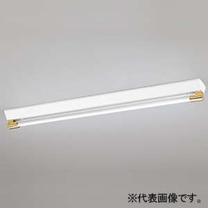 LEDベースライト ≪LED-TUBE≫ R15 クラス2 直付型 40形 ソケットカバー付 1灯用 3400lmタイプ Hf32W高出力相当  LEDランプ型 片側給電・片側配線タイプ 昼白色 非調光タイプ 金色 XL551190R2