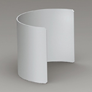 片側配光用アタッチメント ポール灯用遮光ガード 360度回転 マットシルバー OA253410