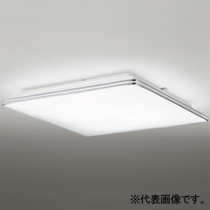 LEDシーリングライト 角型 高演色LED 〜12畳用 LED一体型 電球色〜昼光色 調光・調色タイプ クローム色モール リモコン付属  OL251487R