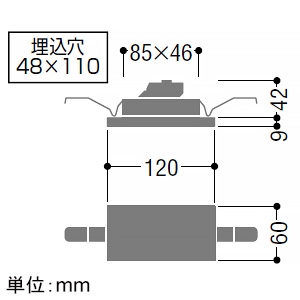 コイズミ照明 LED一体型フットライト 《arkia》 非調光 電球色 断熱施工対応 マットブラック LED一体型フットライト 《arkia》 非調光 電球色 断熱施工対応 マットブラック AB52211 画像2