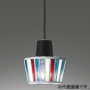 LEDペンダントライト プラグタイプ 高演色LED 白熱灯器具60W相当 LED電球ミニクリプトン形 口金E17 電球色 非調光タイプ レール取付専用  コード収納フレンジ付 モザイクガラス OP034446LR