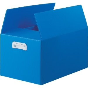 ダンボールプラスチックケース 5枚セット 果物箱サイズ 取っ手穴なし ブルー TDP-KMD-5B
