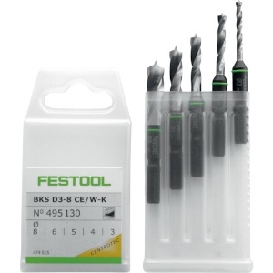 FESTOOL 木工用ドリルビットセットS BKS D3-8 CE/W-K(495130) 00524442