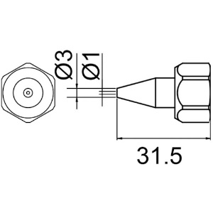 白光 ノズル N-1 袋ナット付 801-N-1