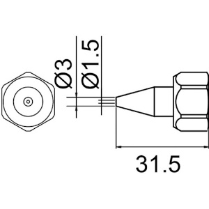 白光 ノズル N-1.5 袋ナット付 801-N-1.5