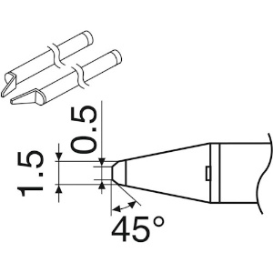 白光 こて先 CHIP 0.5C型 A1388