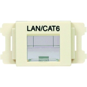 JISプレート用シャッター付きアダプタ オフホワイト LAN・CAT6 (10個入) CMASSP6IW-X