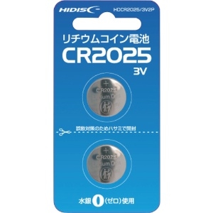 ハイディスク リチウムコイン電池 CR2025 3V 2個パック HDCR2025/3V2P