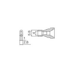 白光 ノズル 4X1MM N61-16