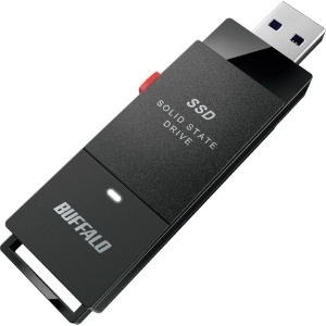 バッファロー PC対応 USB3.2(Gen2) TV録画 スティック型SSD 1TB ブラック Type-C付属 SSD-SCT1.0U3-BA