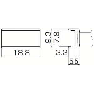 白光 こて先 トンネル 7.9mmX18.8mm T12-1007