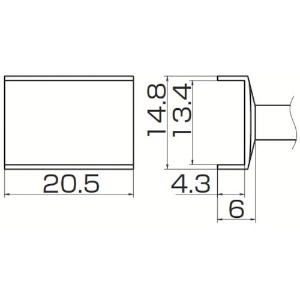 白光 こて先 トンネル 13.4mmX20.5mm T12-1009