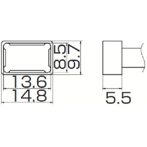 白光 こて先 クワッド 13.6mmX8.5mm T12-1201