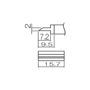 白光 こて先 スパチュラ 15.7 T12-1402