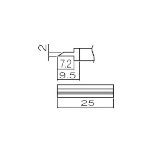 白光 こて先 スパチュラ 25 T12-1404