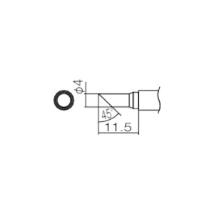 白光 こて先 4C型 面のみ T12-CF4