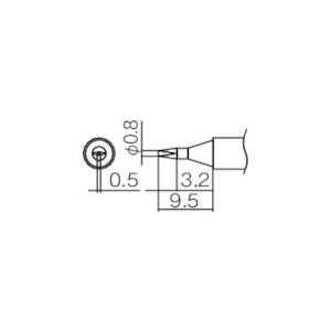 白光 こて先 0.8D型 T12-D08