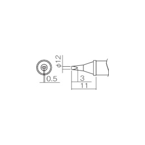 白光 こて先 1.2WD型 T12-WD12