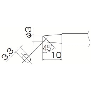 白光 こて先 3BC型 面のみ T13-BCF3