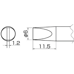 白光 こて先 6D型 T20-D6