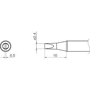 白光 【生産完了品】こて先/2.4D型 T31-02D24