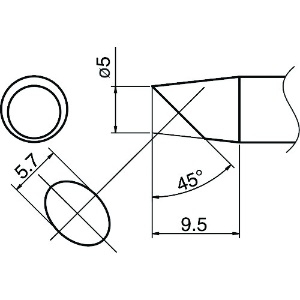 白光 こて先/SSBC5型 T33-SSBC5