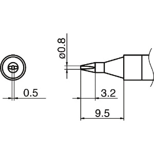 白光 こて先 0.8D型 T36-D08