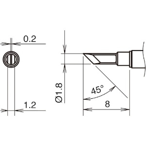 白光 こて先K型 400℃ T38-02K